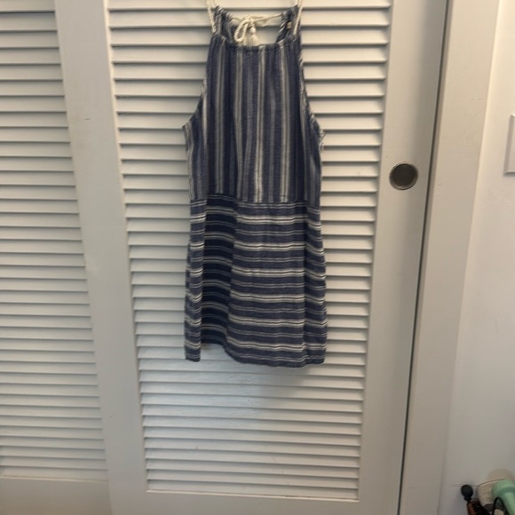 Hollister Navy and White Striped Halter Dress Size Small - Picture 4 of 5